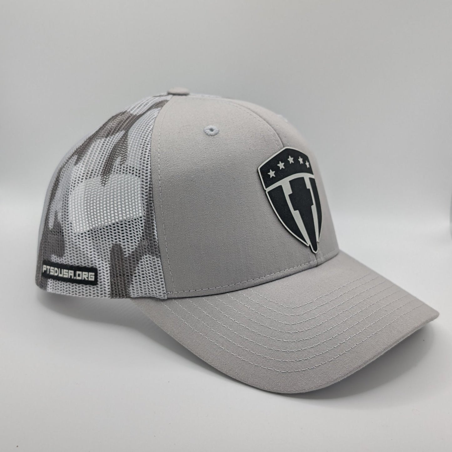 PTSD Foundation of America Printed Mesh Snow Camo Trucker Cap